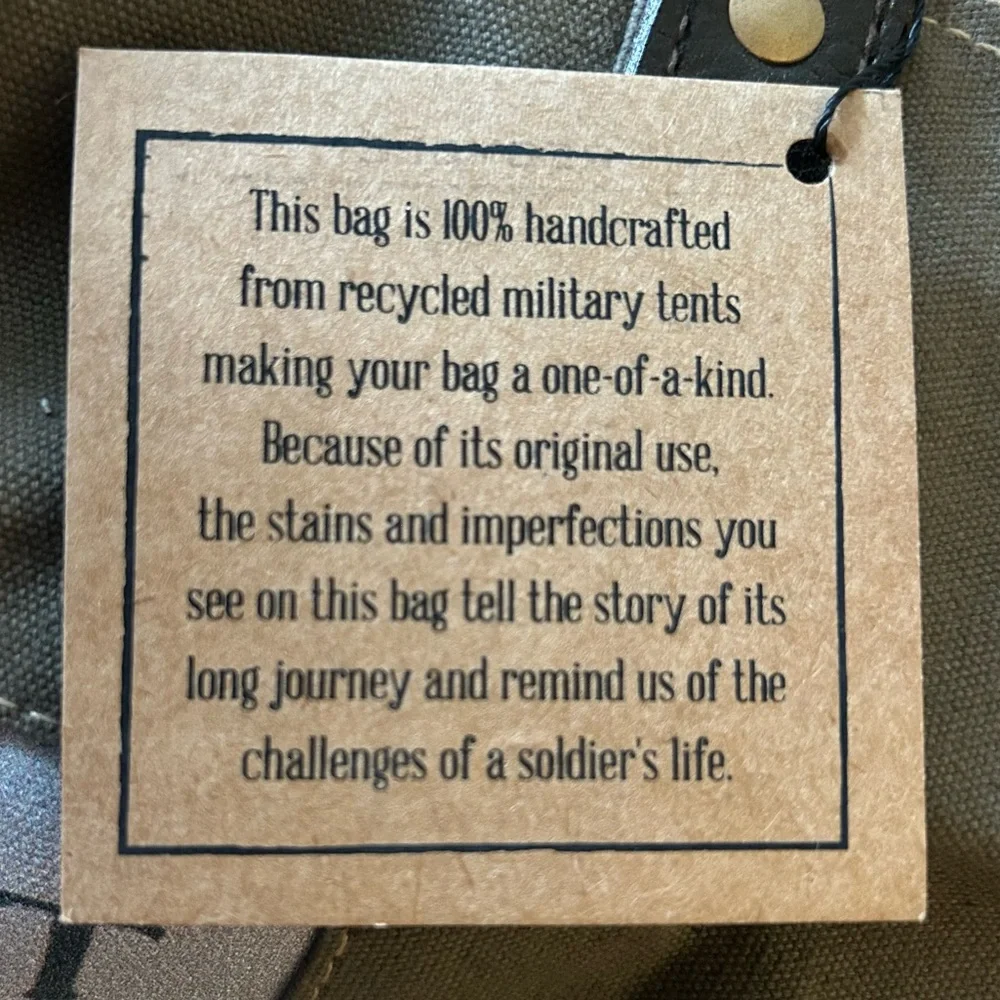NWT Vintage Addiction Rescue Dog Recycled
Military Tent Tote - Picture 8 of 11